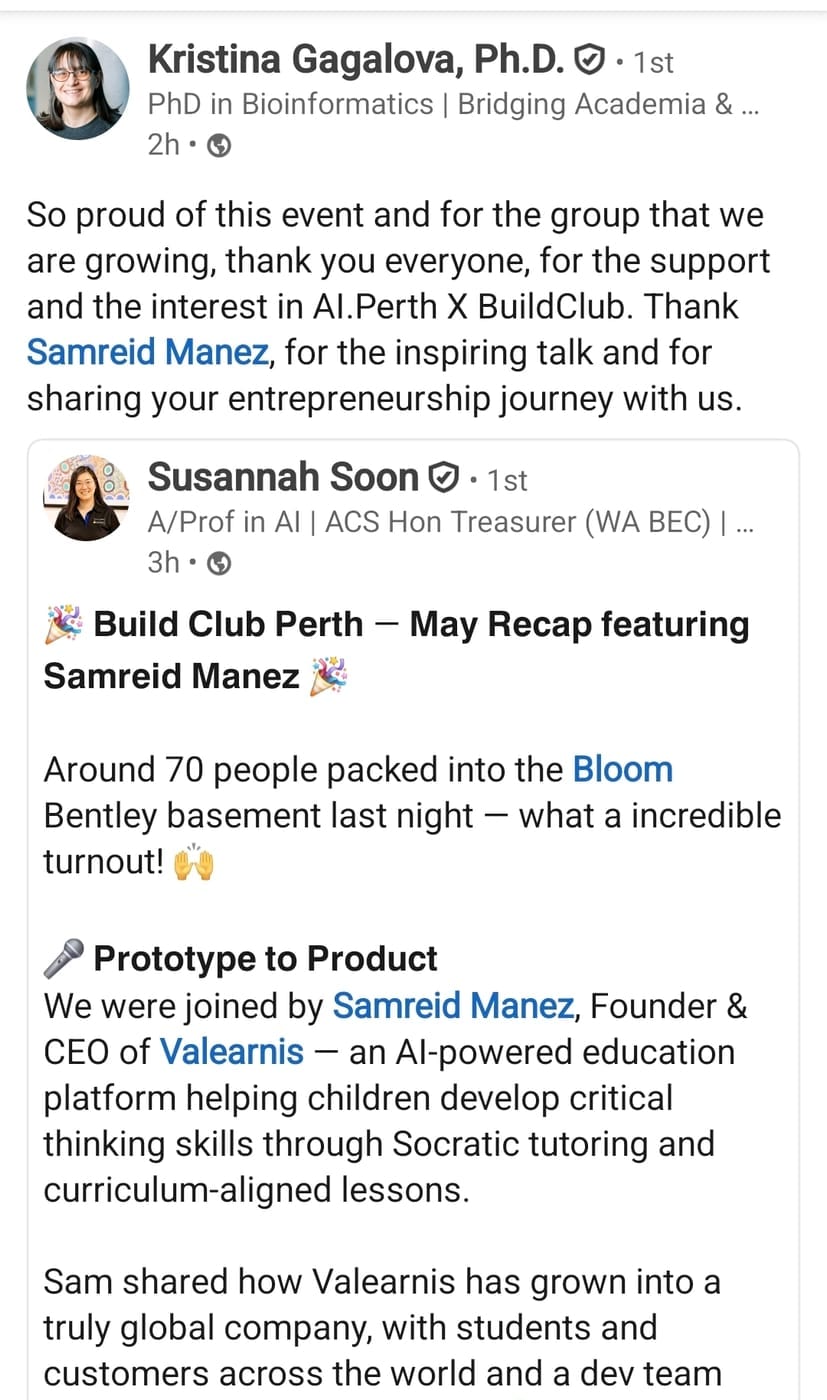 Kristina Gagalova on the AI.Perth and Build Club event