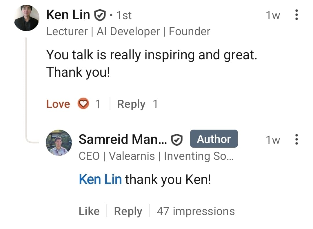 Ken Lin on the talk